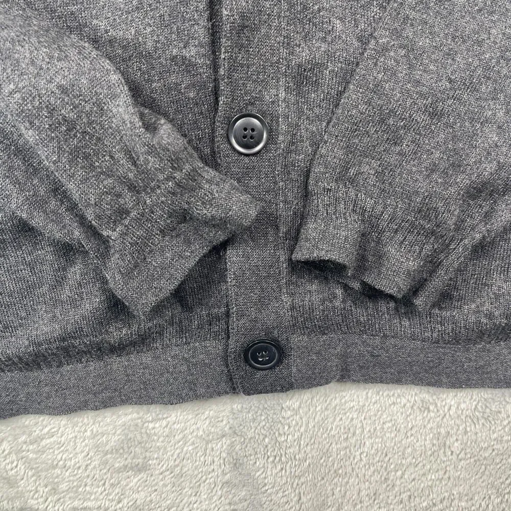 AG Adriano Goldschmied Cardigan Sweater Mens Medium Gray Pockets Long Sleeve